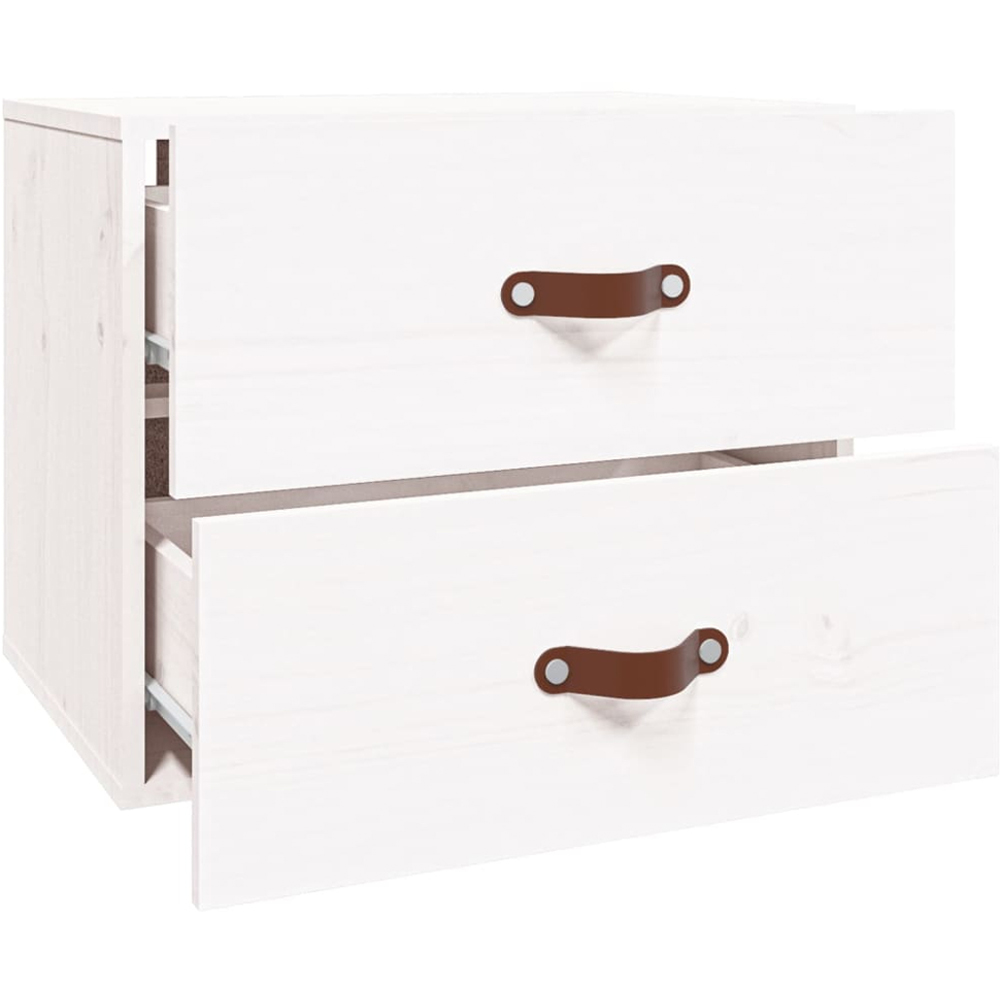 vidaXL 2 Drawer Wall Mounted Bedside Cabinet Image 6