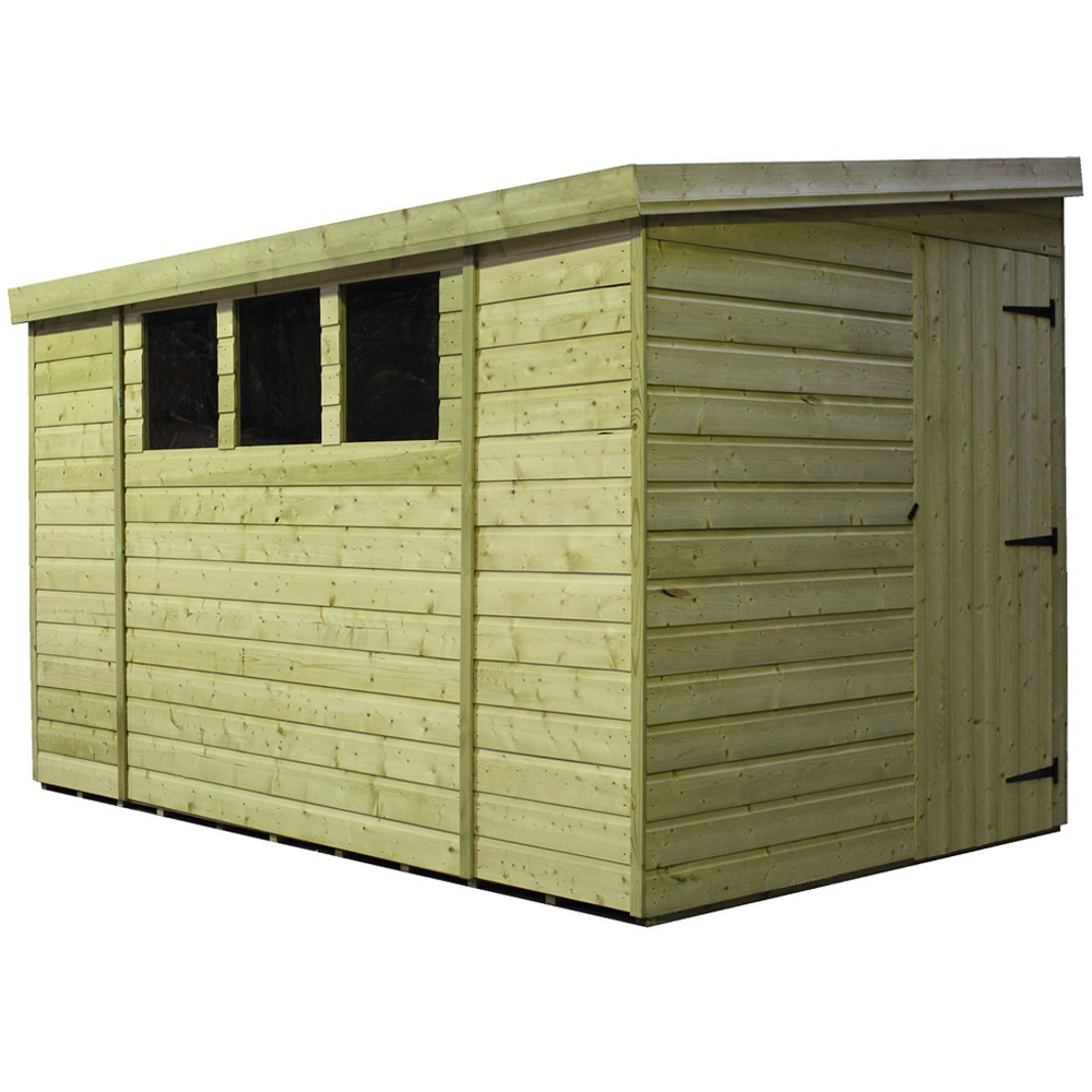 Empire Sheds 3000 14 x 4ft Tongue and Groove Wooden Pent Garden Shed Image 1
