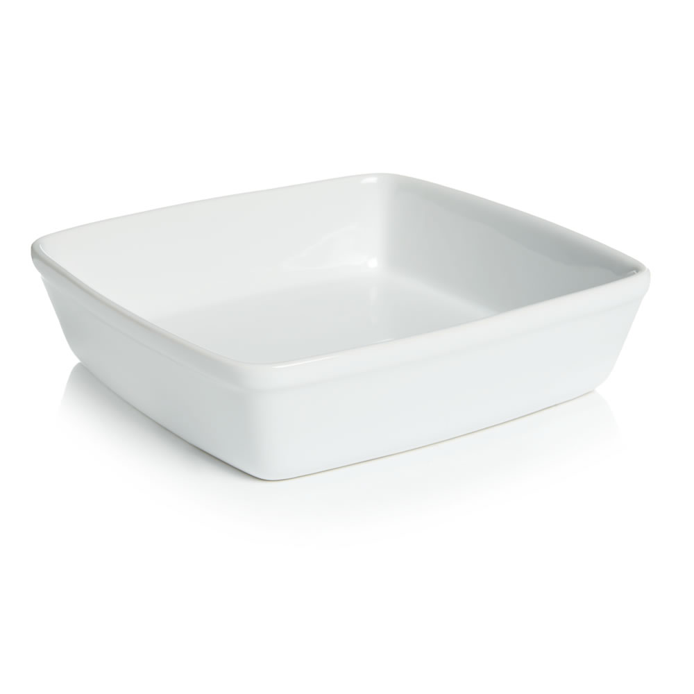 Wilko Square Roaster Dish White 24cm Image