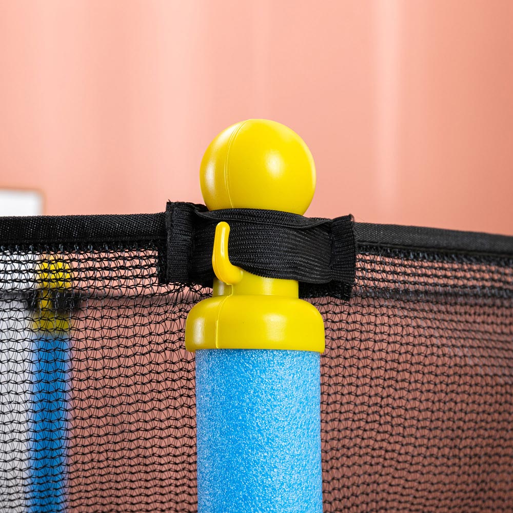 HOMCOM Kids Trampoline with Safety Net Built-in Zipper Image 4