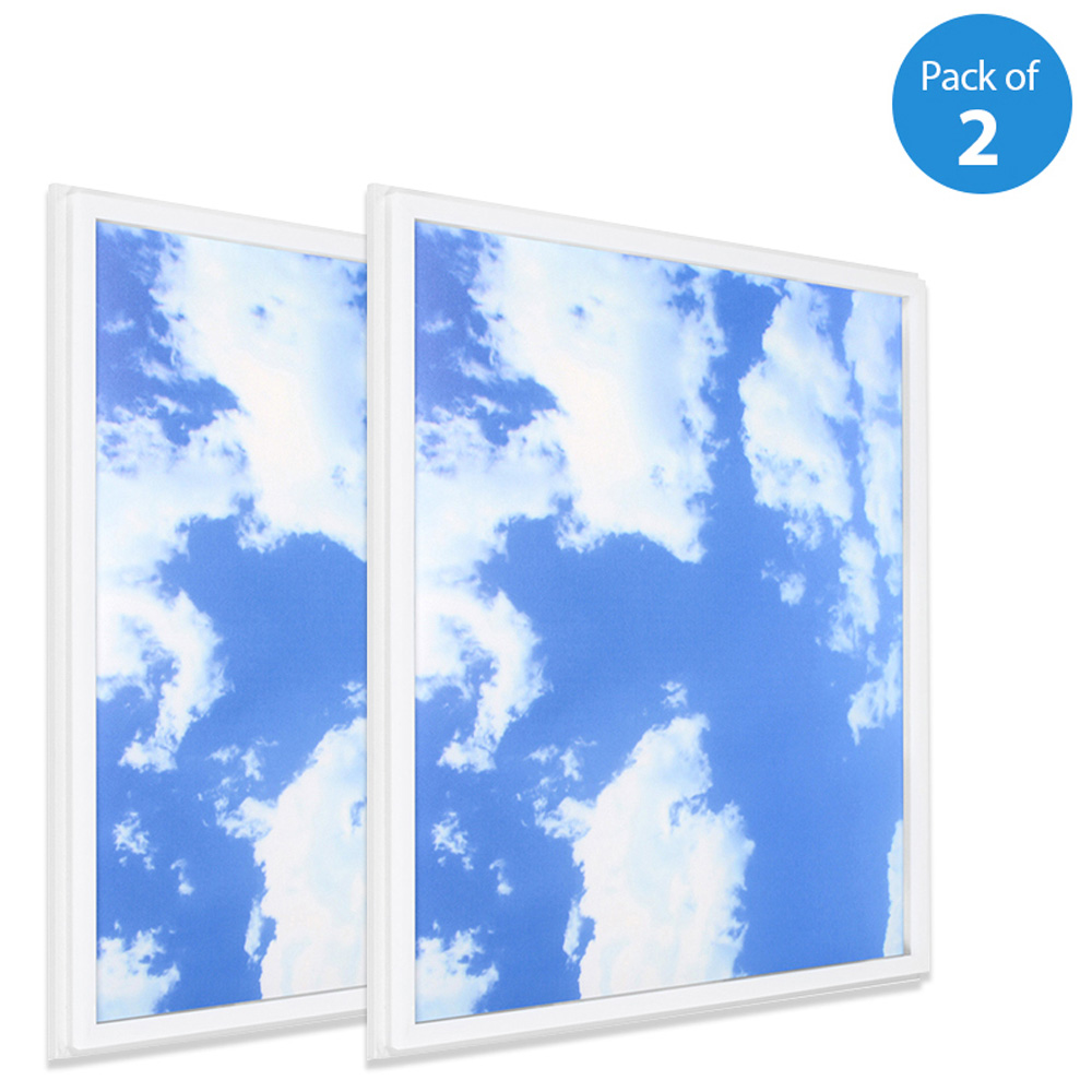 ENER-J Sky Cloud 2D with Frame LED Backlit Ceiling Panel 2 Pack Image 6
