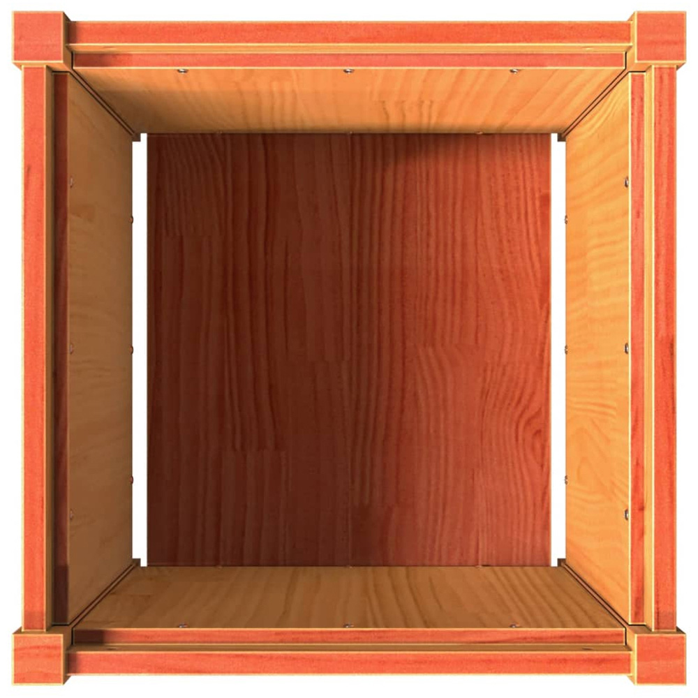 vidaXL Wax Brown Pine Wood Garden Planter 50 x 50 x 50cm 2 Pack Image 8