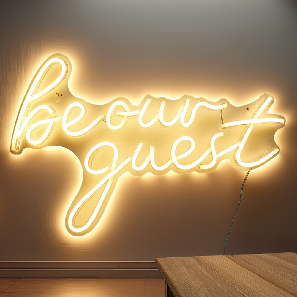 Be Our Guest Neon Sign - Warm White Image 1