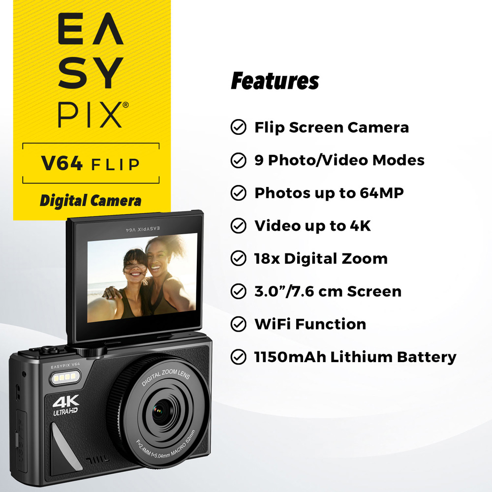 Easypix V64 4K Flip Camera Image 4