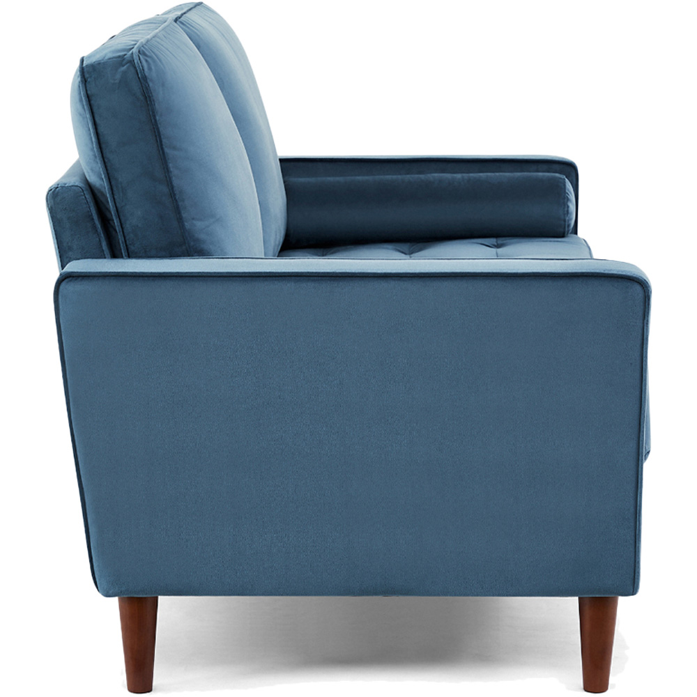 Home Detail Edward 3 Seater Blue Velvet Sofa Image 4