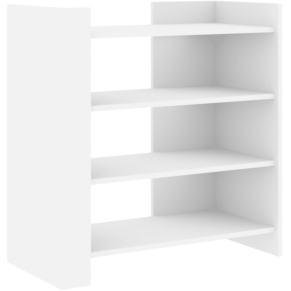 vidaXL 4 Shelf White Sideboard Image 2