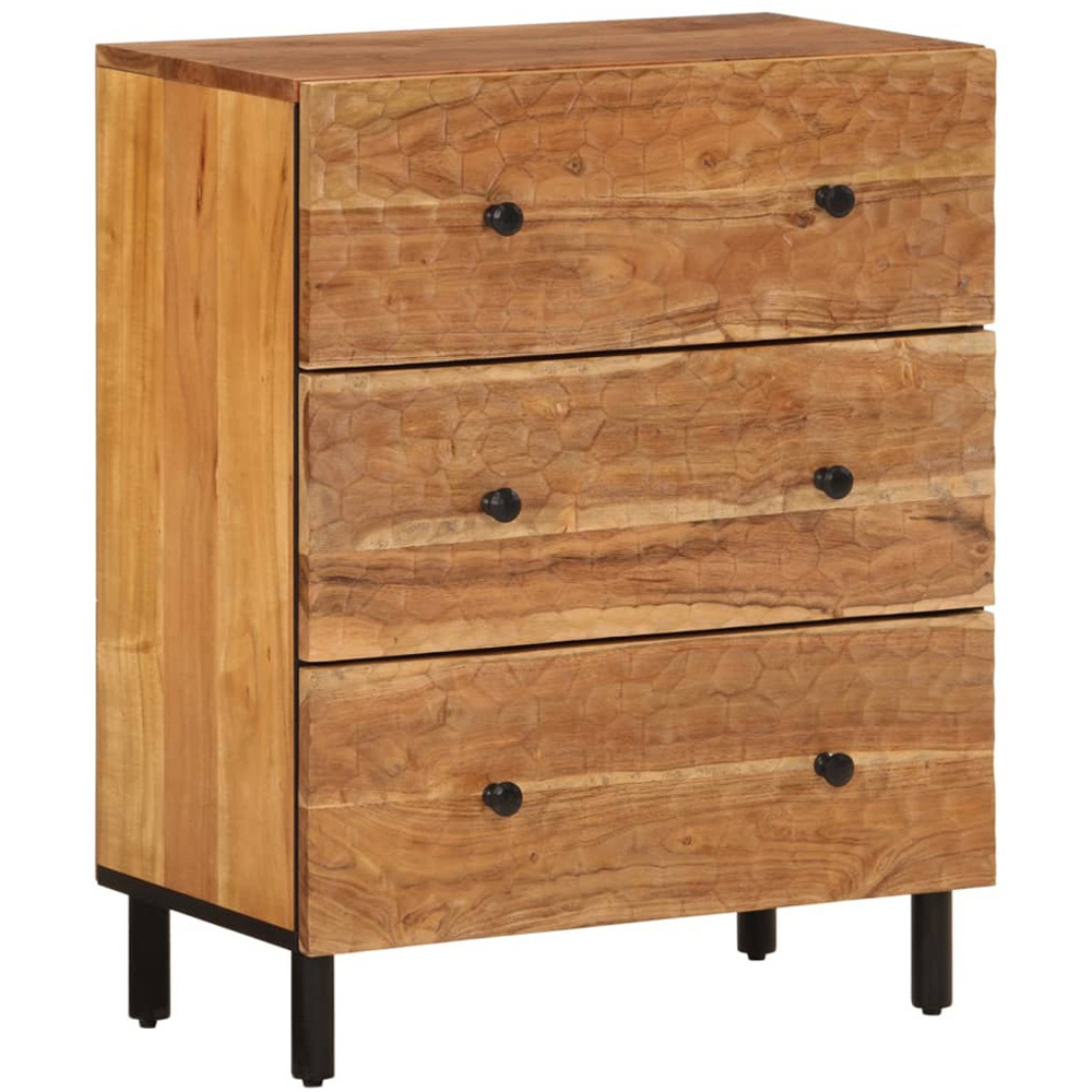 vidaXL Set of 2 Solid Wood Acacia Side Cabinet Image 5