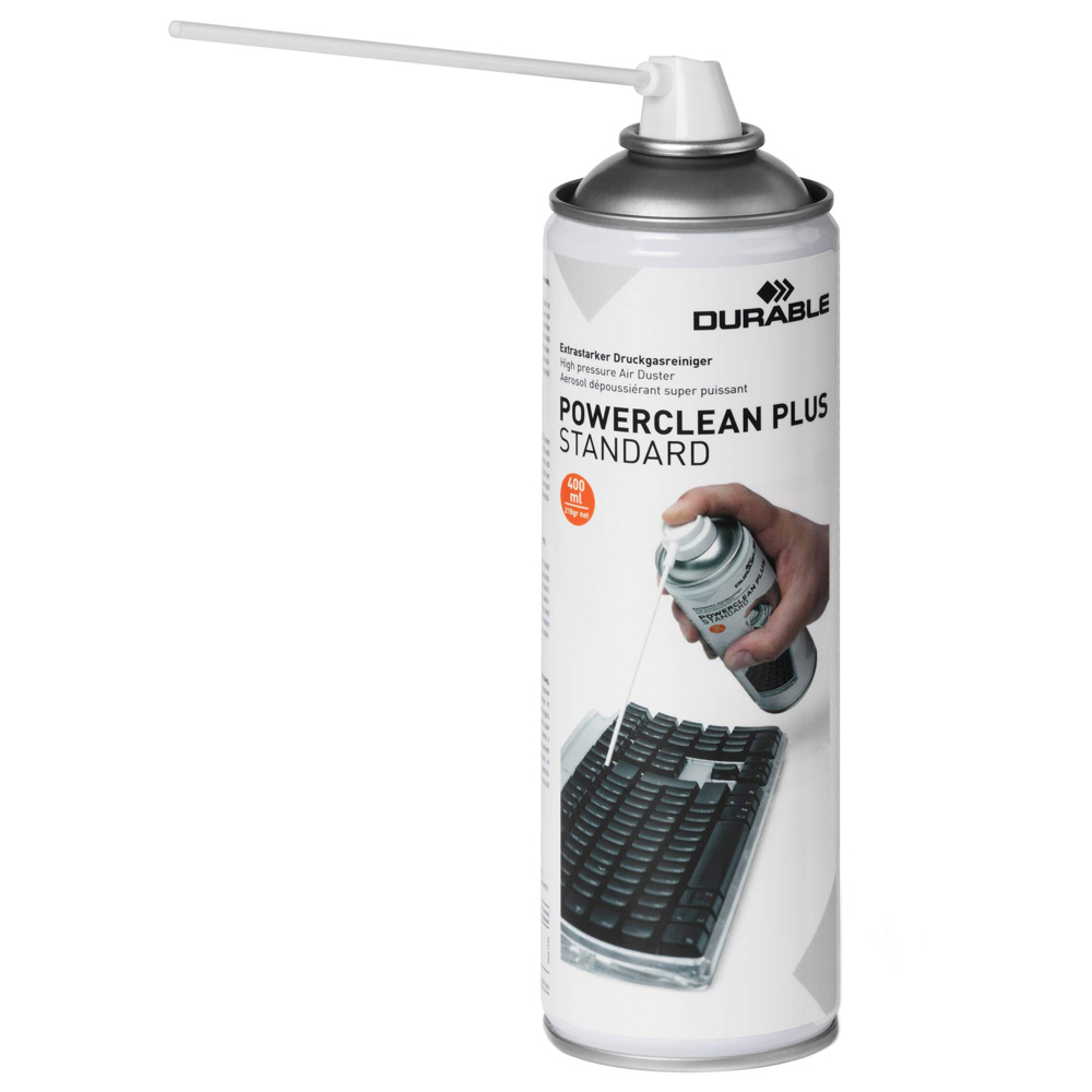 Durable POWERCLEAN PLUS Standard High Pressure Air Duster 400ml Image 1
