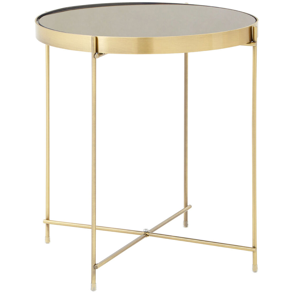 Premier Housewares Allure Black Mirrored Low Side Table Image 2