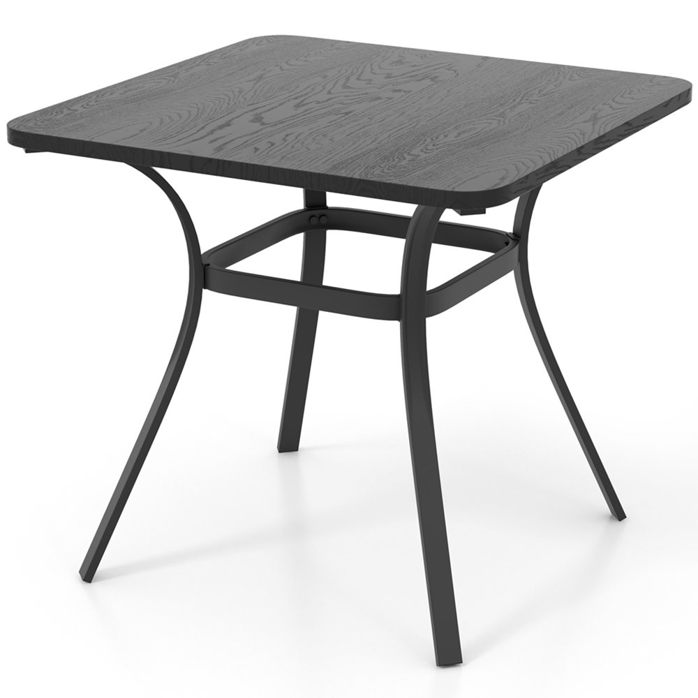 Costway 4 Seater Garden Dining Table Grey Image 2
