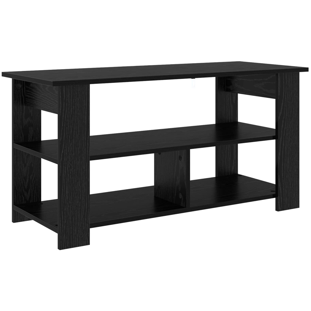 vidaXL 3 Shelf Black Oak TV Stand Image 7