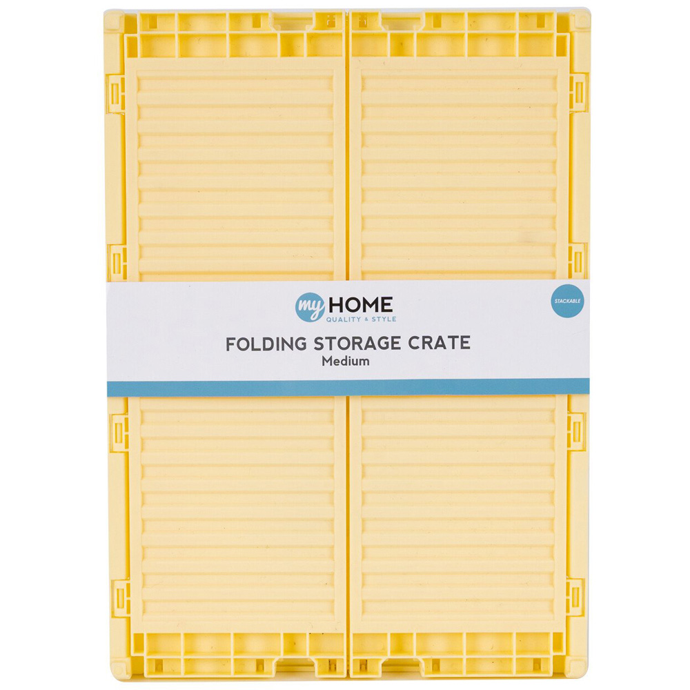 My Home Medium Ribbed Foldable Storage Crate Image 4