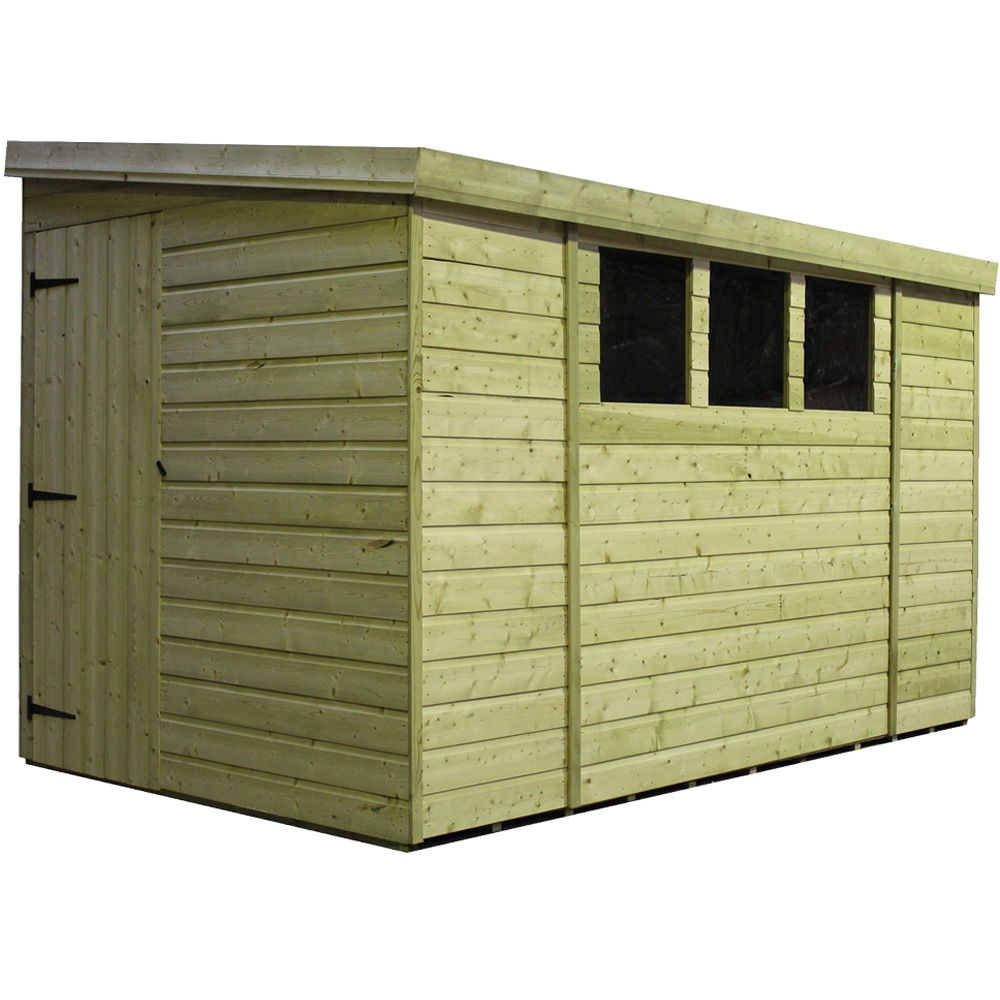 Empire Sheds 3000 14 x 6ft Tongue and Groove Wooden Pent Garden Shed Image 1