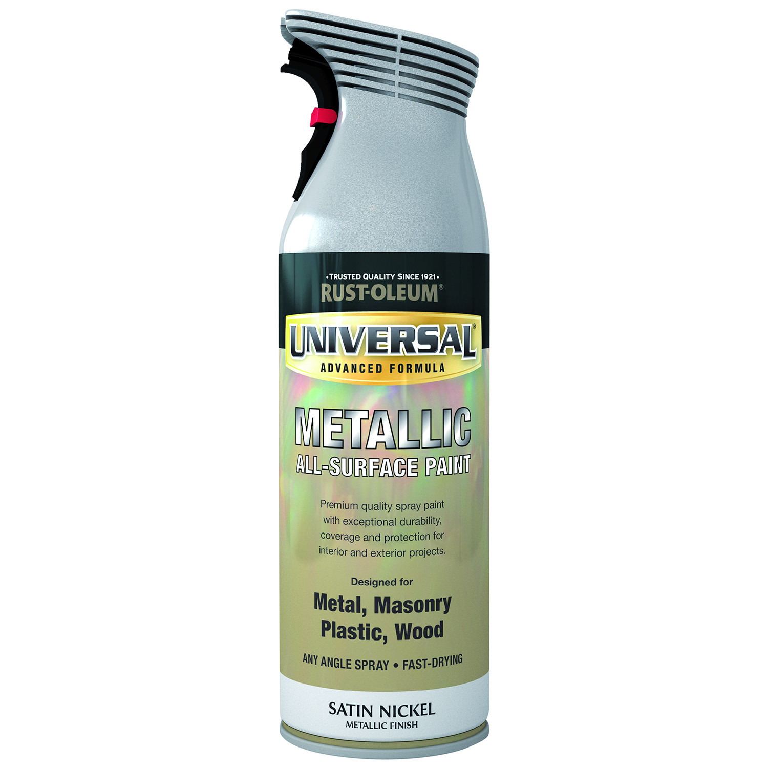 Rust-Oleum Universal Metallic Spray Paint - Satin Nickle Image 2