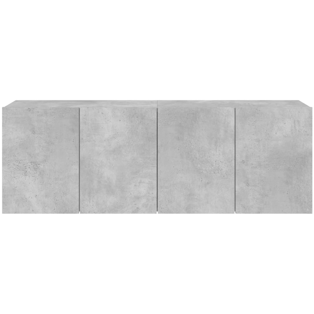 vidaXL 2 Door Concrete Grey Wall Mounted TV Cabinet Set of 2 Image 4