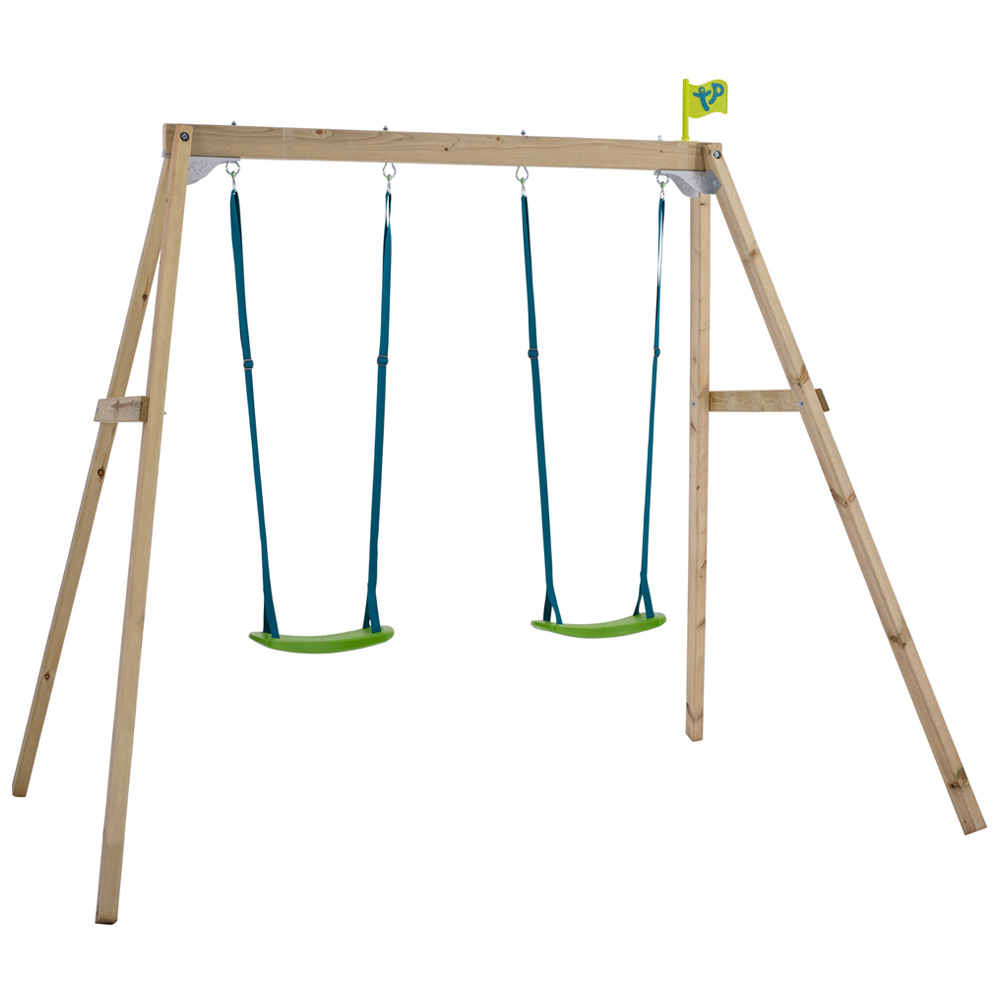 TP Forest Kids Wooden Double Swing Set Image 1