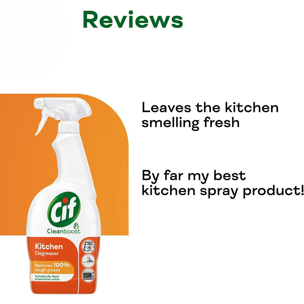 CIF Cleanboost Kitchen Ultra Degreaser Spray 700ml 2 Pack Image 7