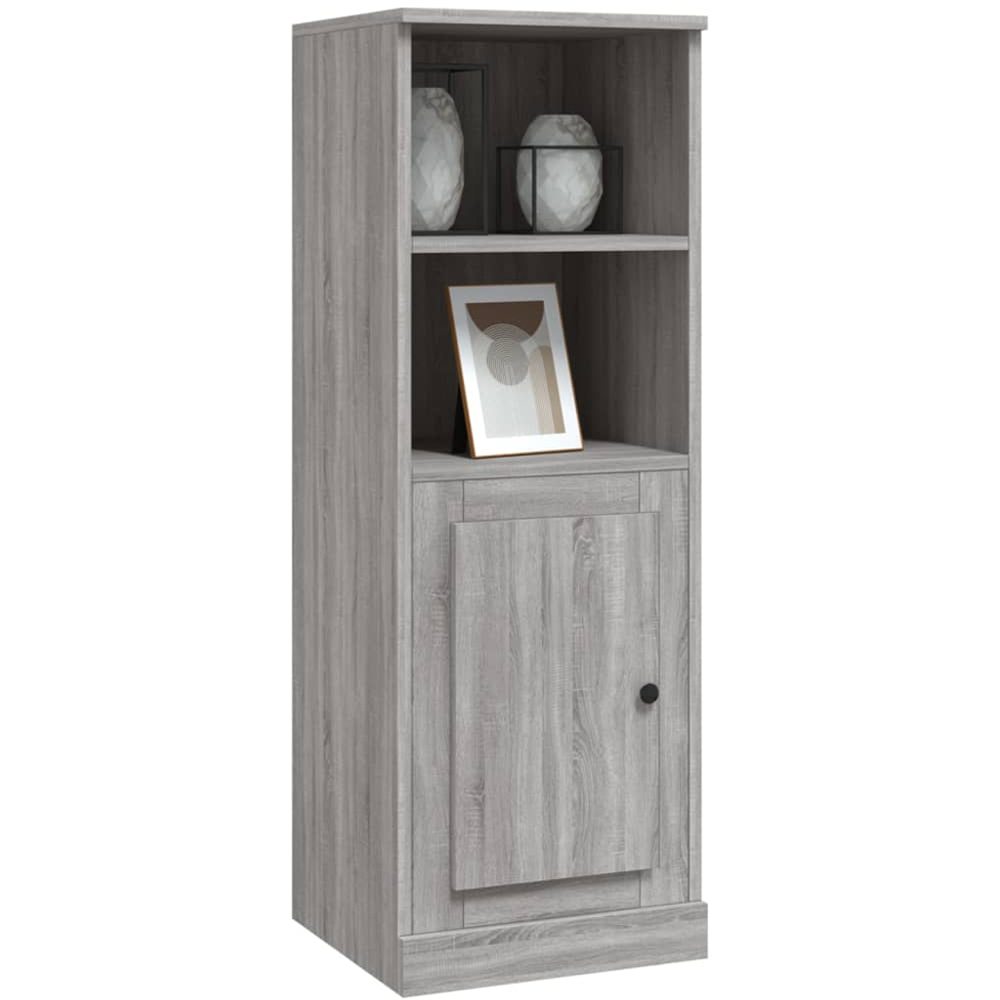 vidaXL Single Door 2 Shelf Grey Sonoma Highboard Image 4