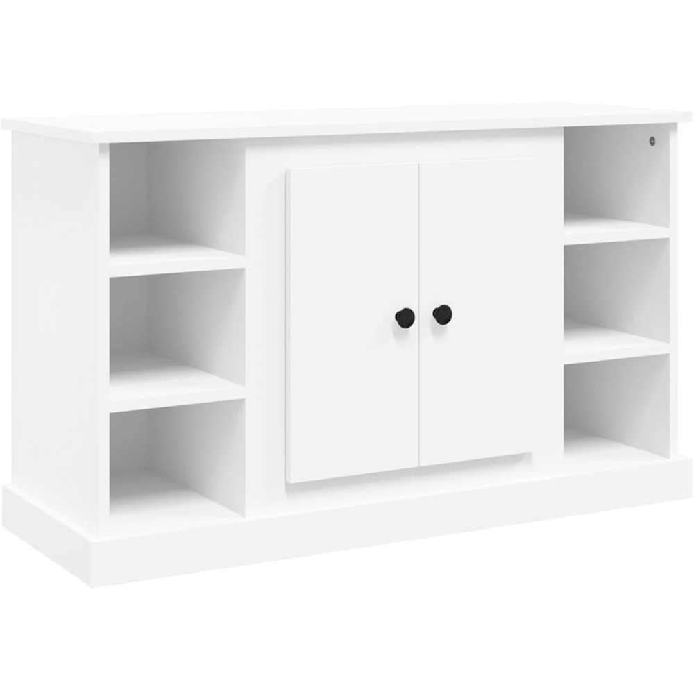 vidaXL 2 Door 6 Shelf White Wide Sideboard Image 2