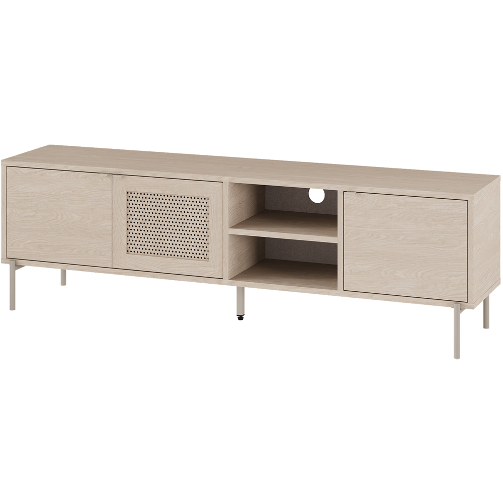 Decortie New Inca 3 Door 2 Shelf Pusula Sandstone Metal TV Unit Image 2