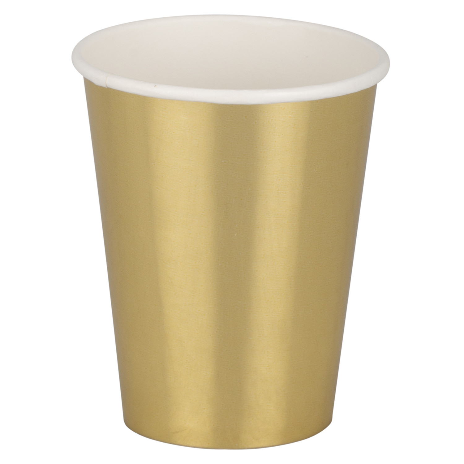 Gold Metallic Paper Cup 10 Pack Image 2