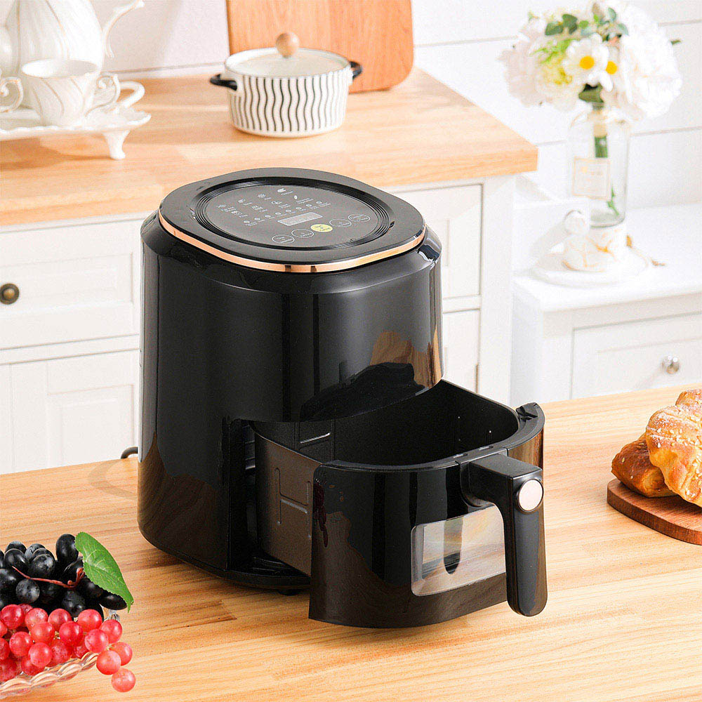 Living and Home DM0619 Black 5L Digital Touchscreen Air Fryer Image 6
