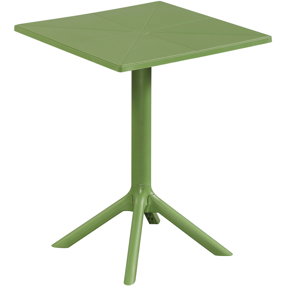 Core Products 2 Seater Moss Green Square Plastic Garden Bistro Table Image 2