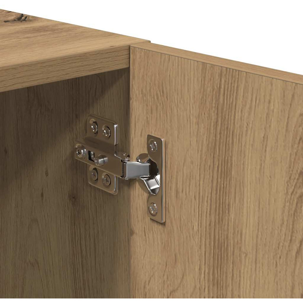 vidaXL 4 Door 2 Shelf Artisan Oak Wide TV Cabinet Image 8