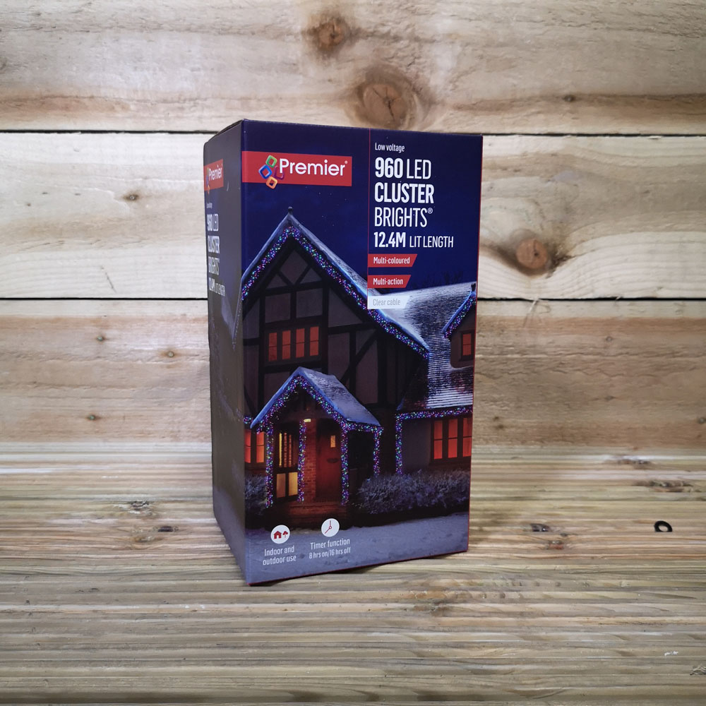 Premier ClusterBrights 960 Multicolour LED Christmas Cluster Light 12.4m Image 5