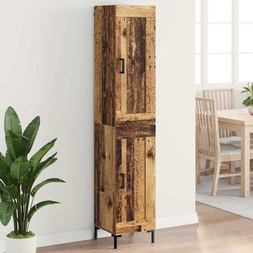 vidaXL 2 Door Old Wood Highboard Image 1
