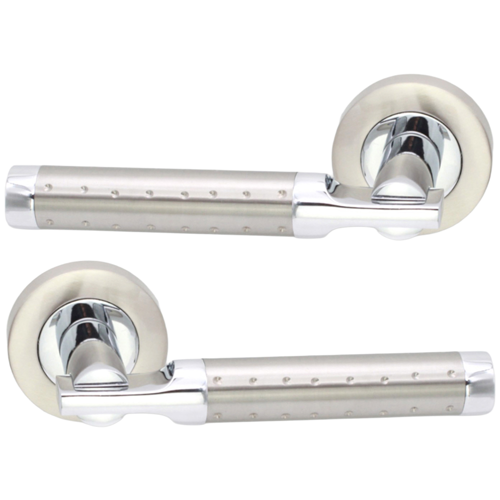 Spira Brass Lexis Dual Tone Lever Door Handle 2 Pack Image 1