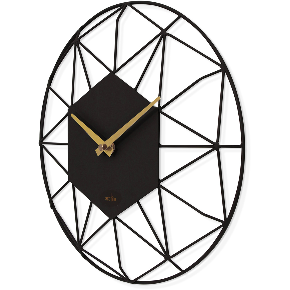 Acctim Alva Black Metal Wire Clock Image 2