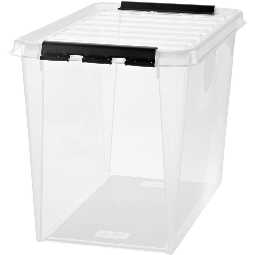 SmartStore 65L Clear Plastic Storage Box with Clip Lock Lid 2 Pack Image 3