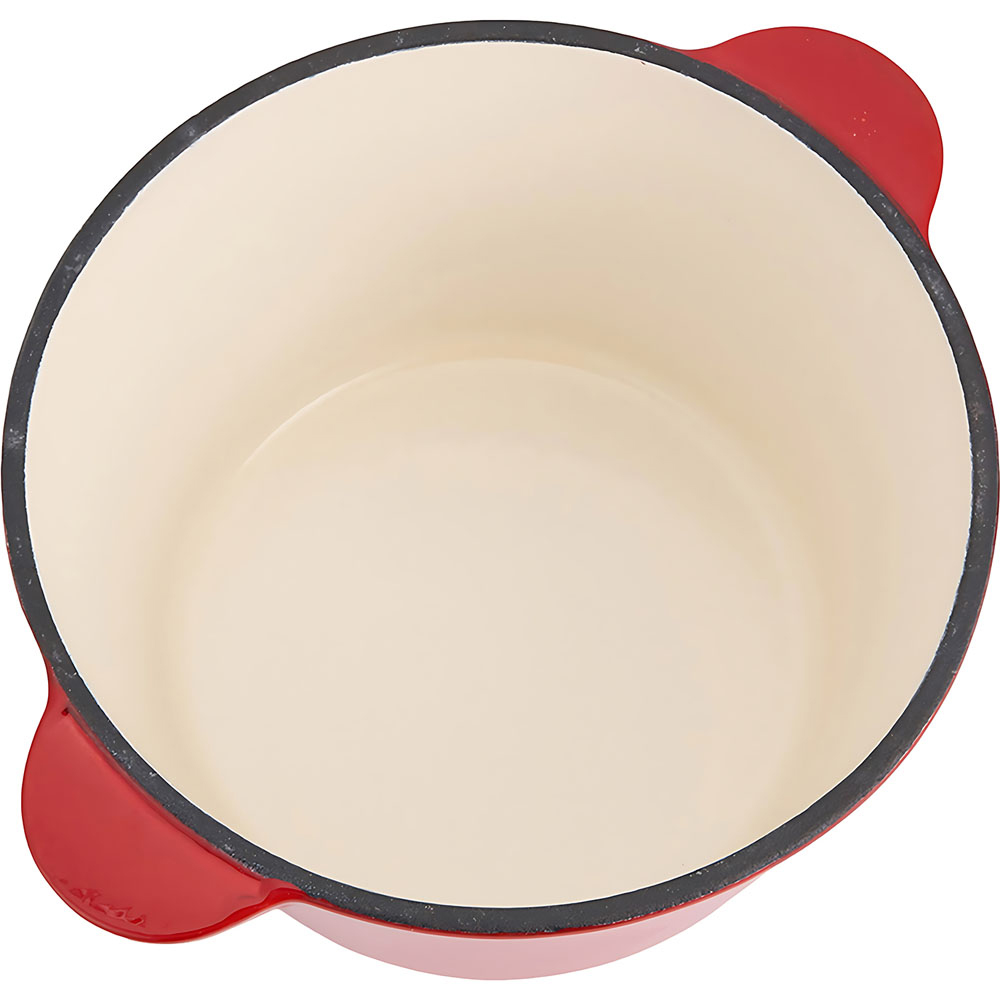 Living and Home Red Enamel Cast Iron Fondue Pot Set 2L Image 5