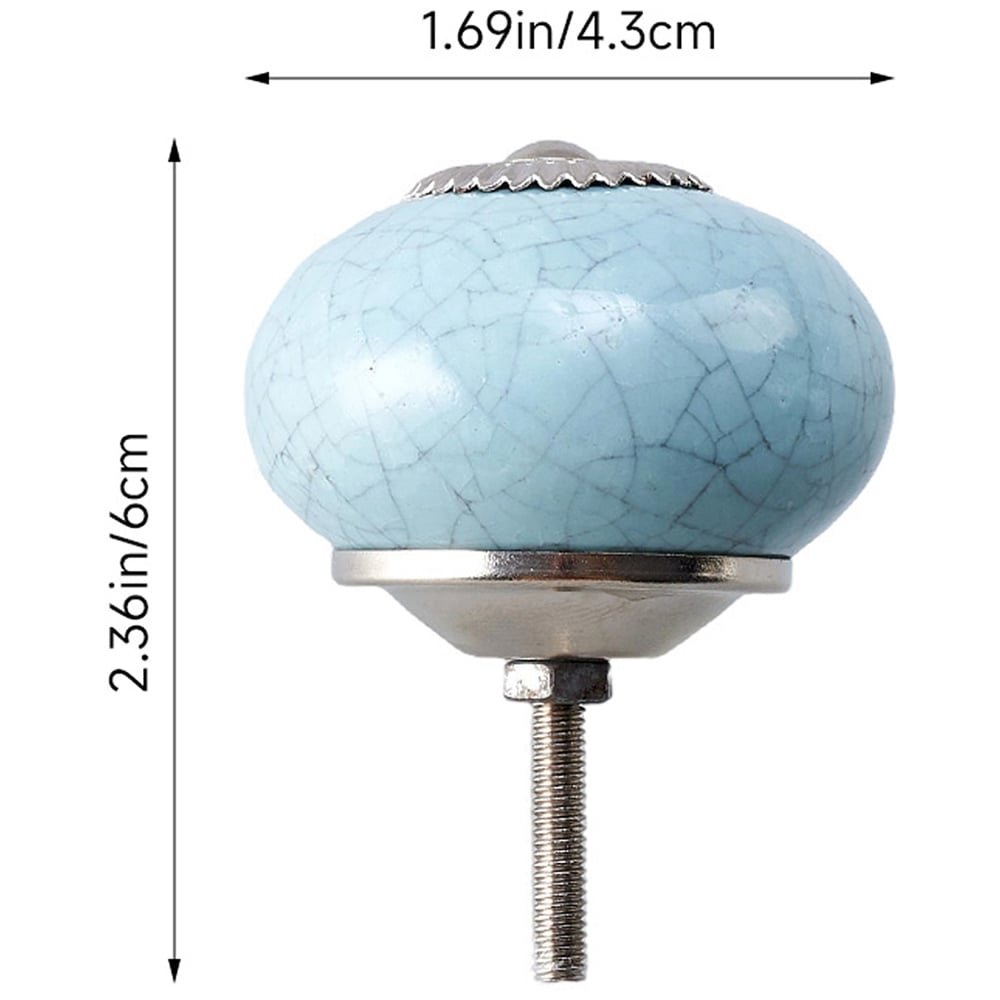 Living and Home Classic Ceramic Furniture Knob with Crackle Finish 6 Pack Image 8