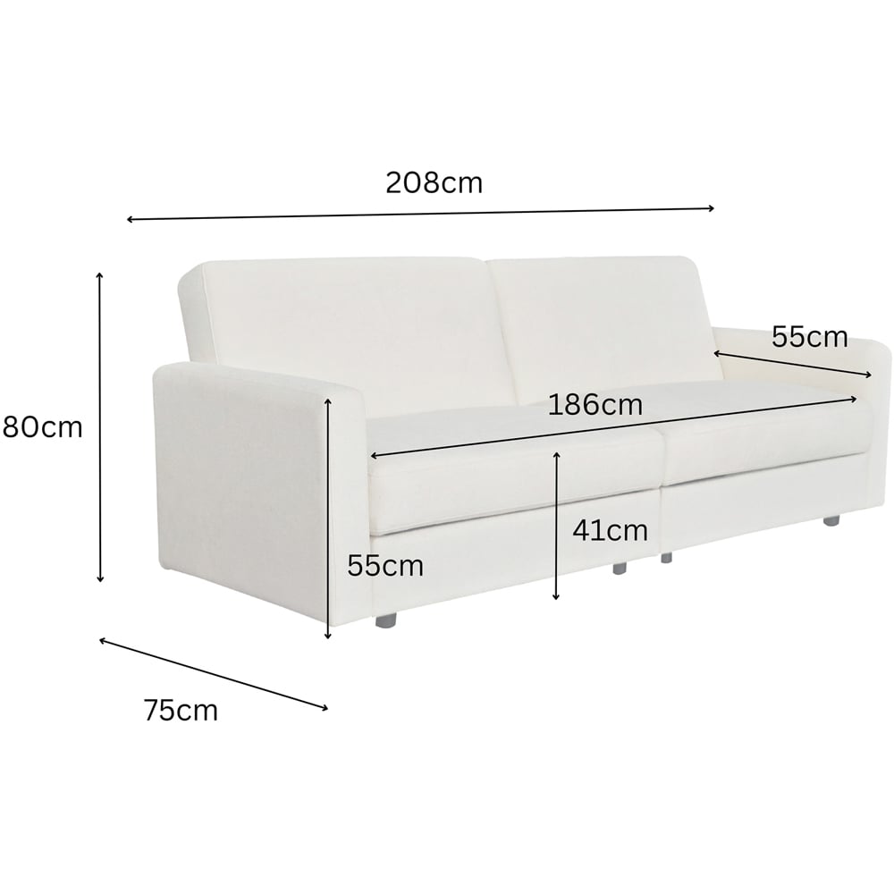 Aspire Vault 2 Seater Natural Sofa Bed with Dual Storage Image 8