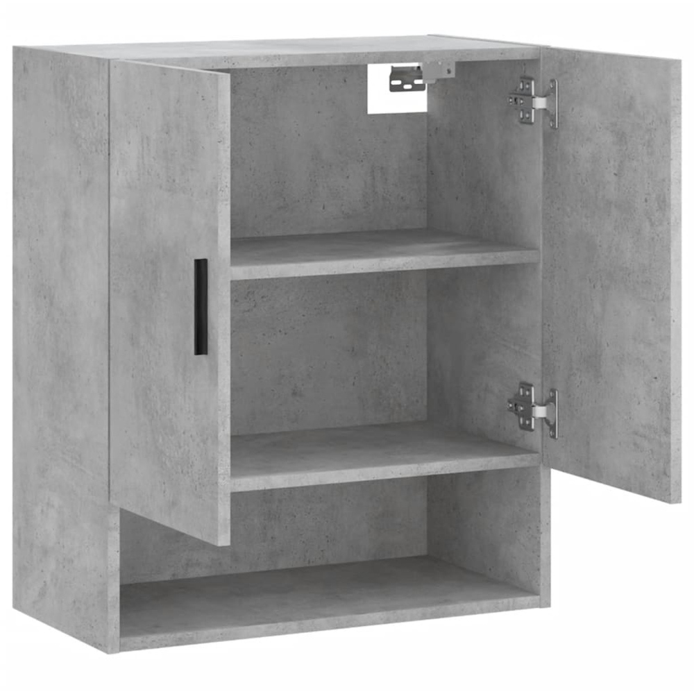 vidaXL 2 Door Single Shelf Concrete Grey Wall Cabinet Image 6