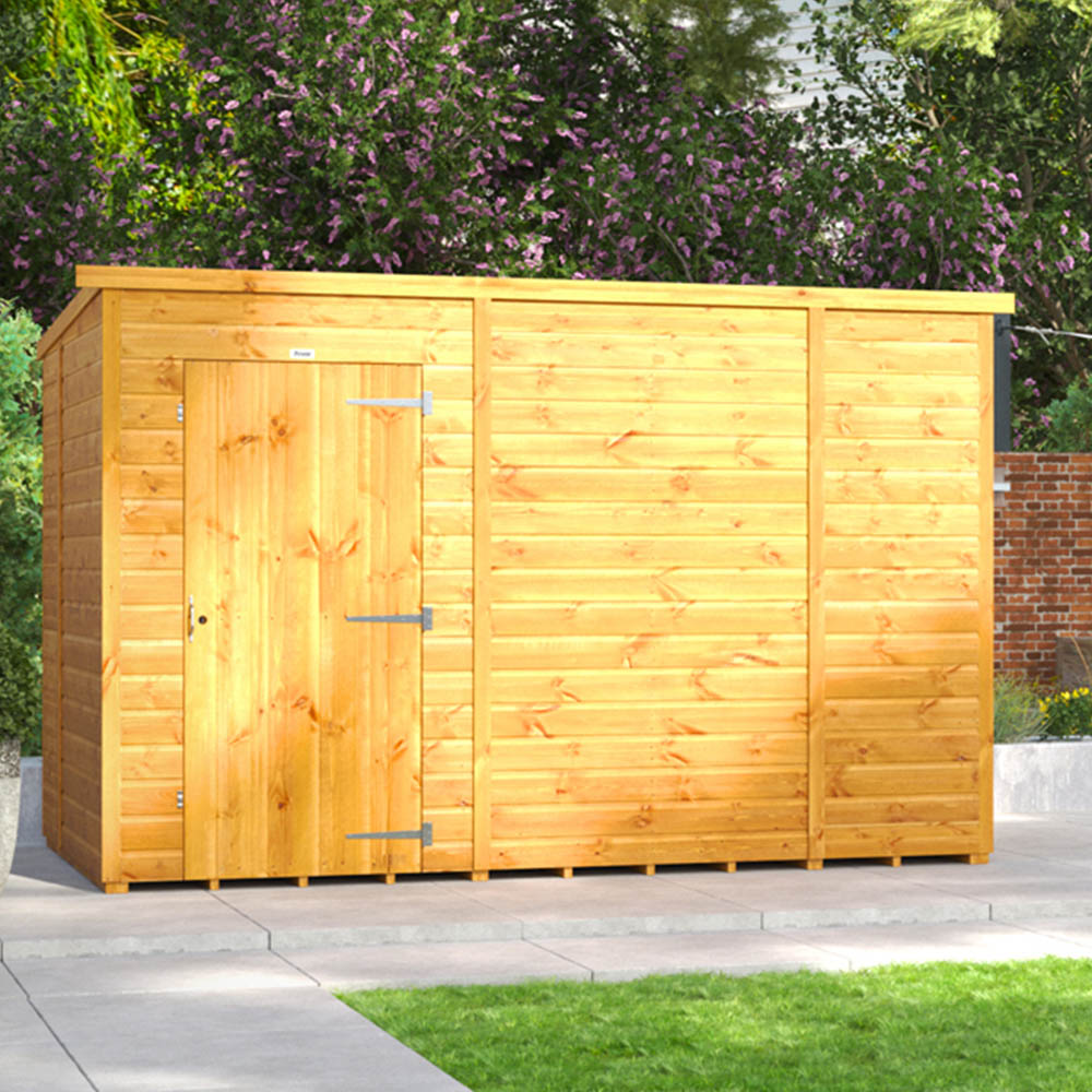 Power Sheds 10 x 6ft Pent Wooden Shed Image 2