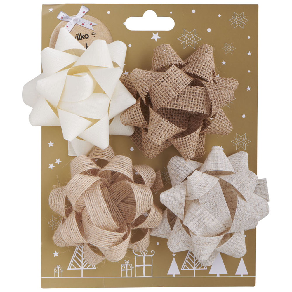 Wilko 4 Pack Fabric Bows Image 6