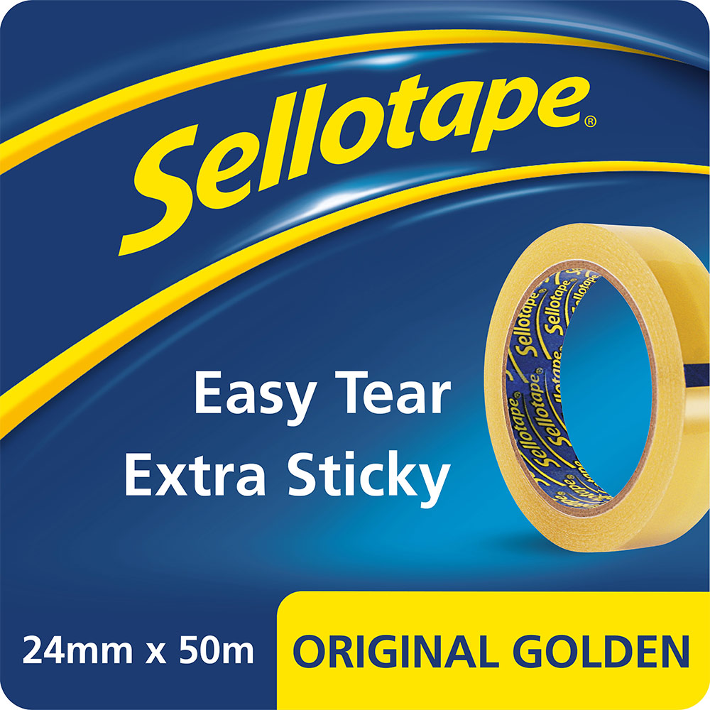 Sellotape Original Golden Sticky Tape 24mm x 50m Image 2