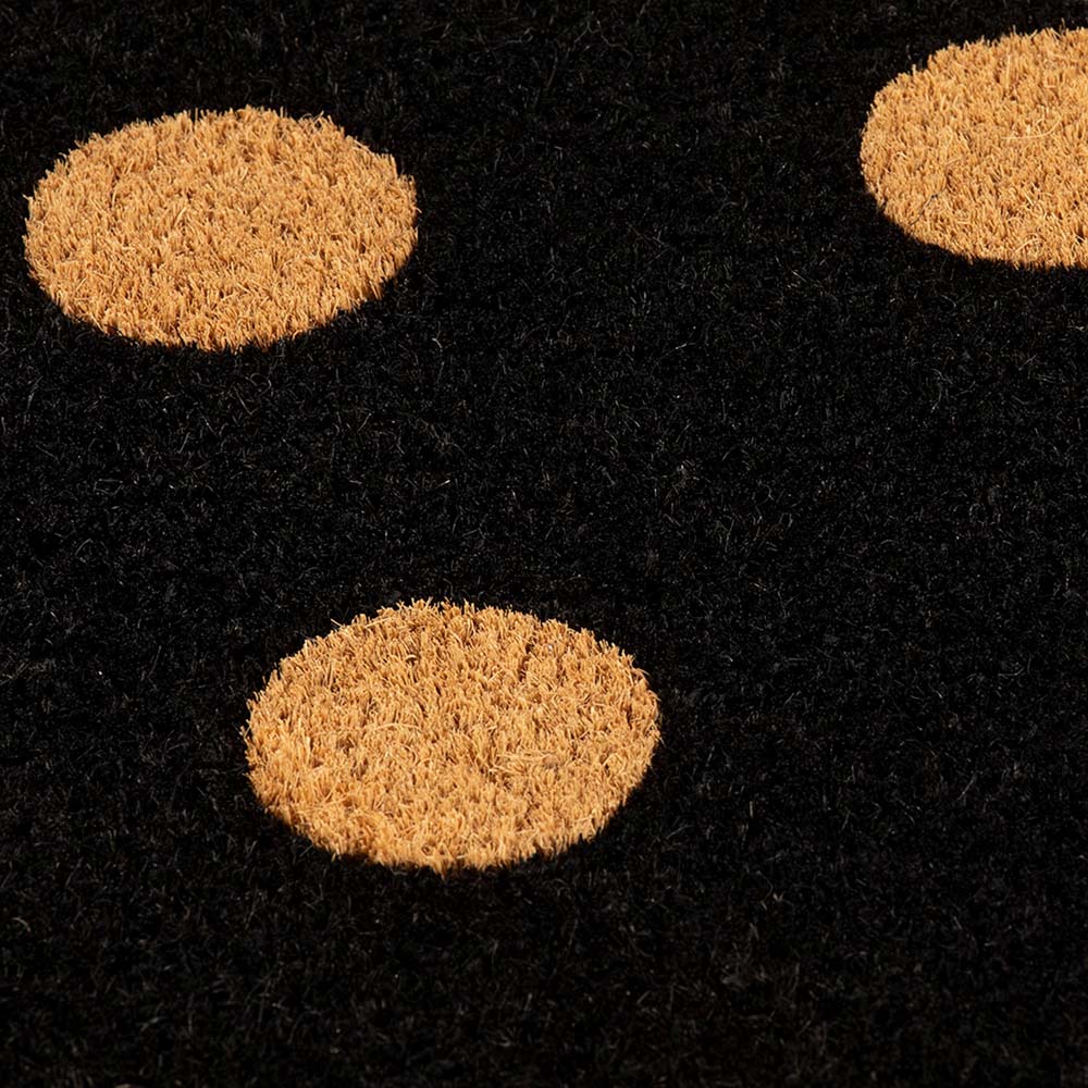 Astley Natural and Black Spots Coir Doormat 60 x 40cm Image 4