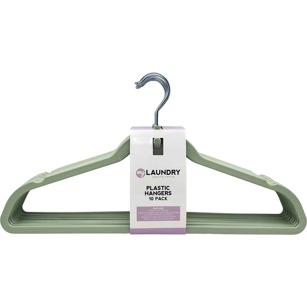 Pack of 10 My Laundry Plastic Hangers Image 4