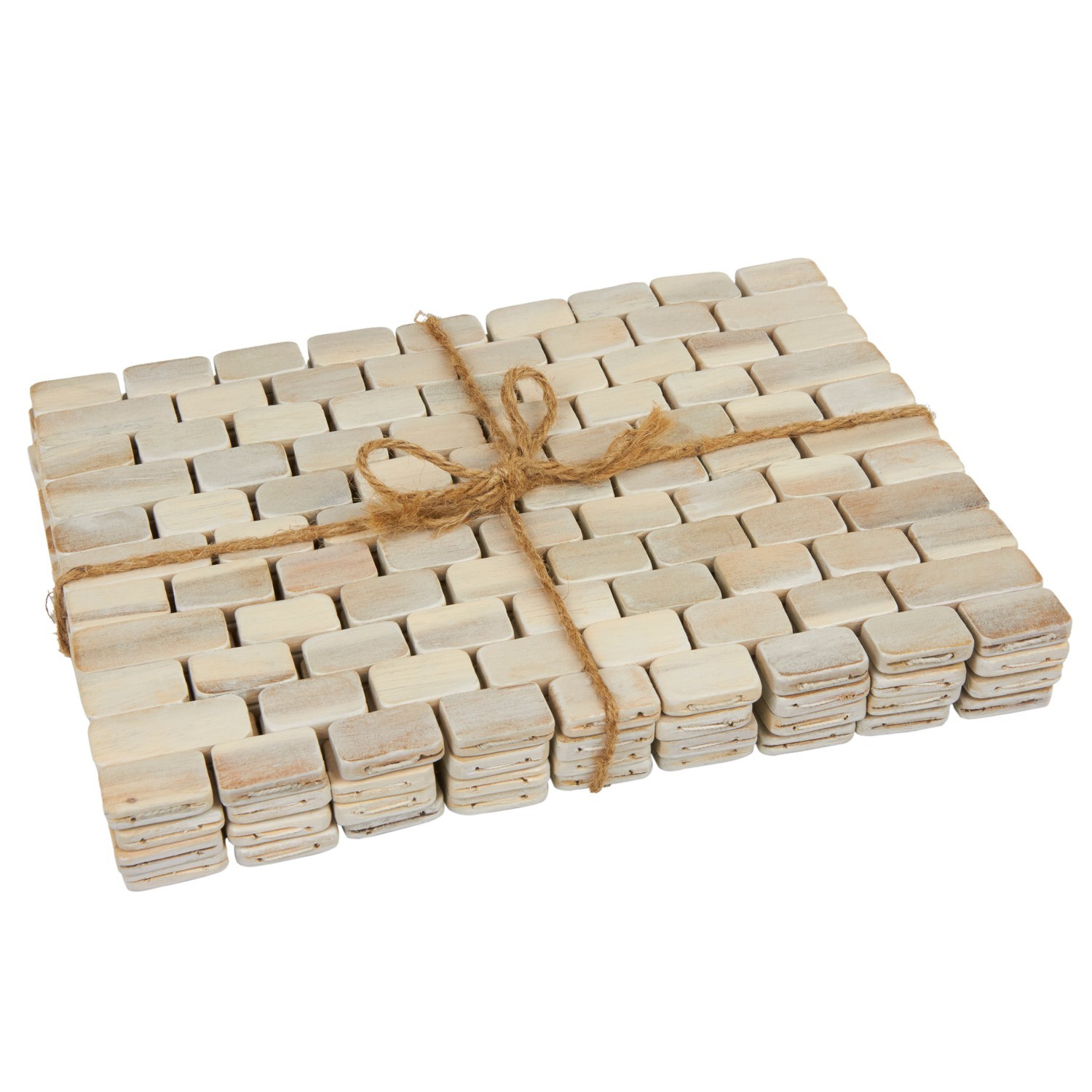 Fusion 4 Pack Whitewash Driftwood Placemat Image 1