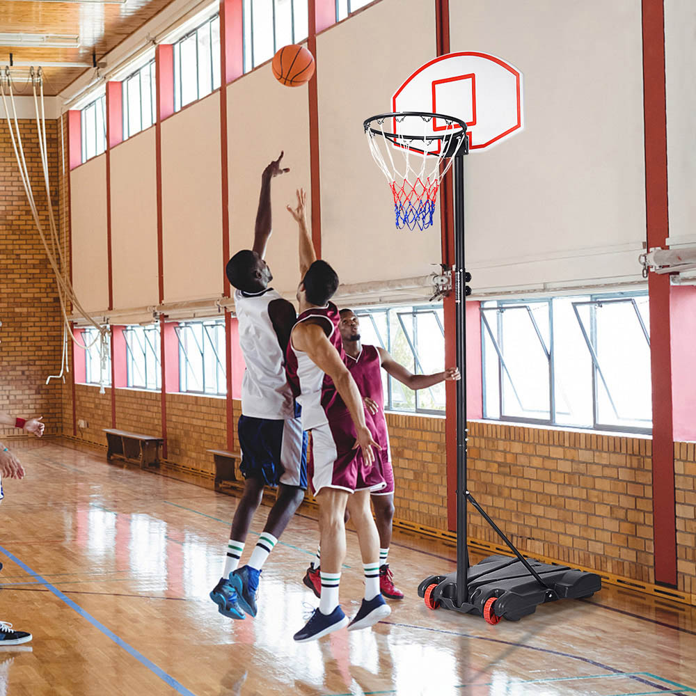 Costway Portable Basketball Hoop with Wheels and Backboard Image 2