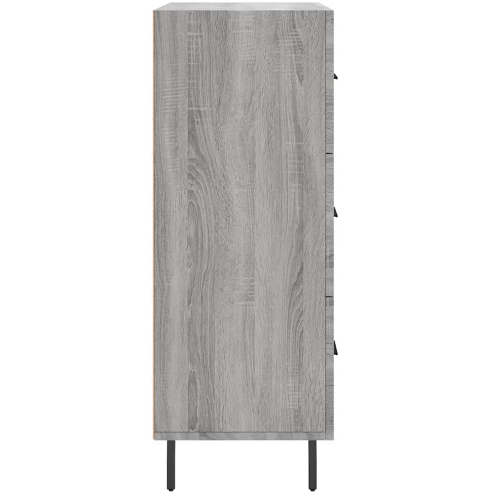 vidaXL 3 Drawer Grey Sonoma Sideboard Image 7