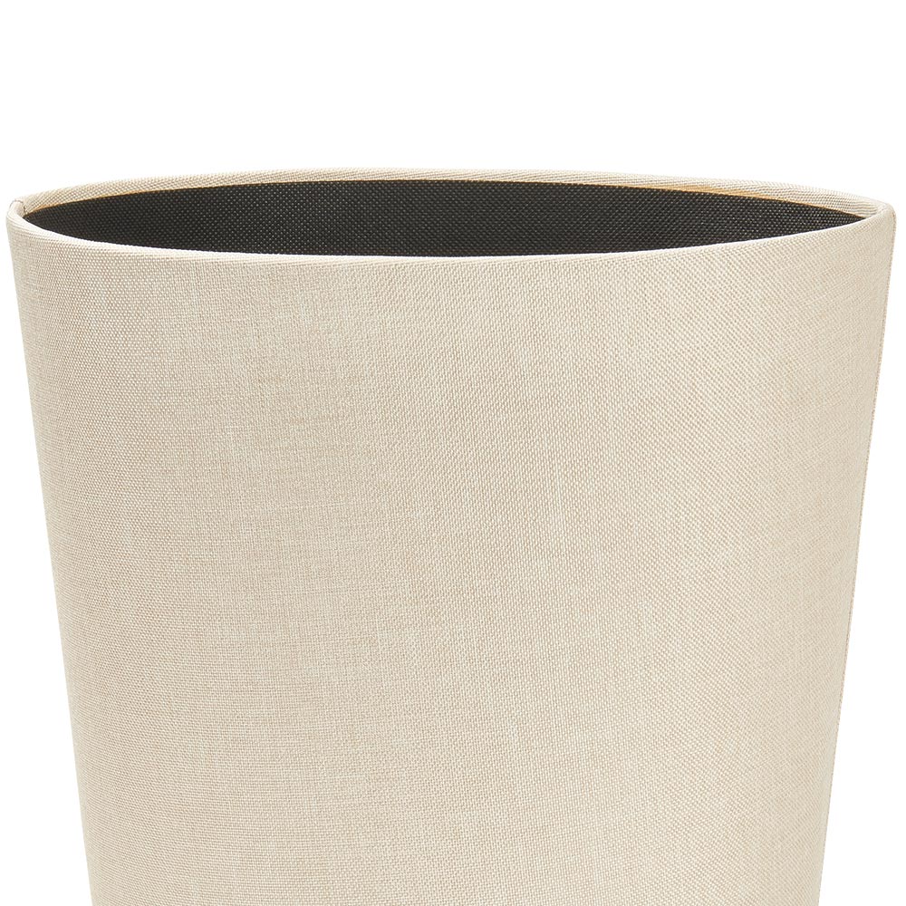 Wilko Cream Faux Linen Waste Paper Bin Image 2