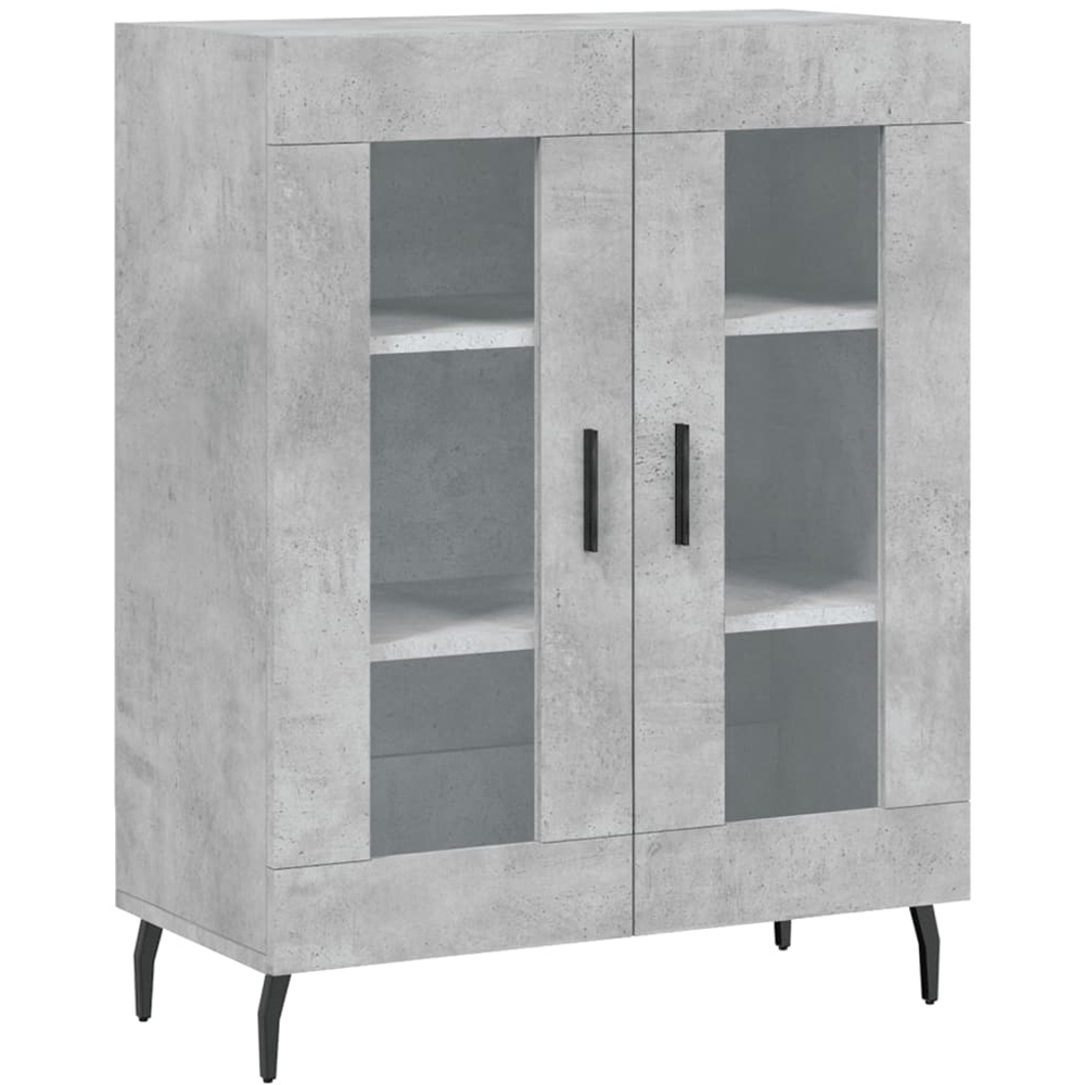 vidaXL 2 Door 3 Shelf Concrete Grey Sideboard Image 2