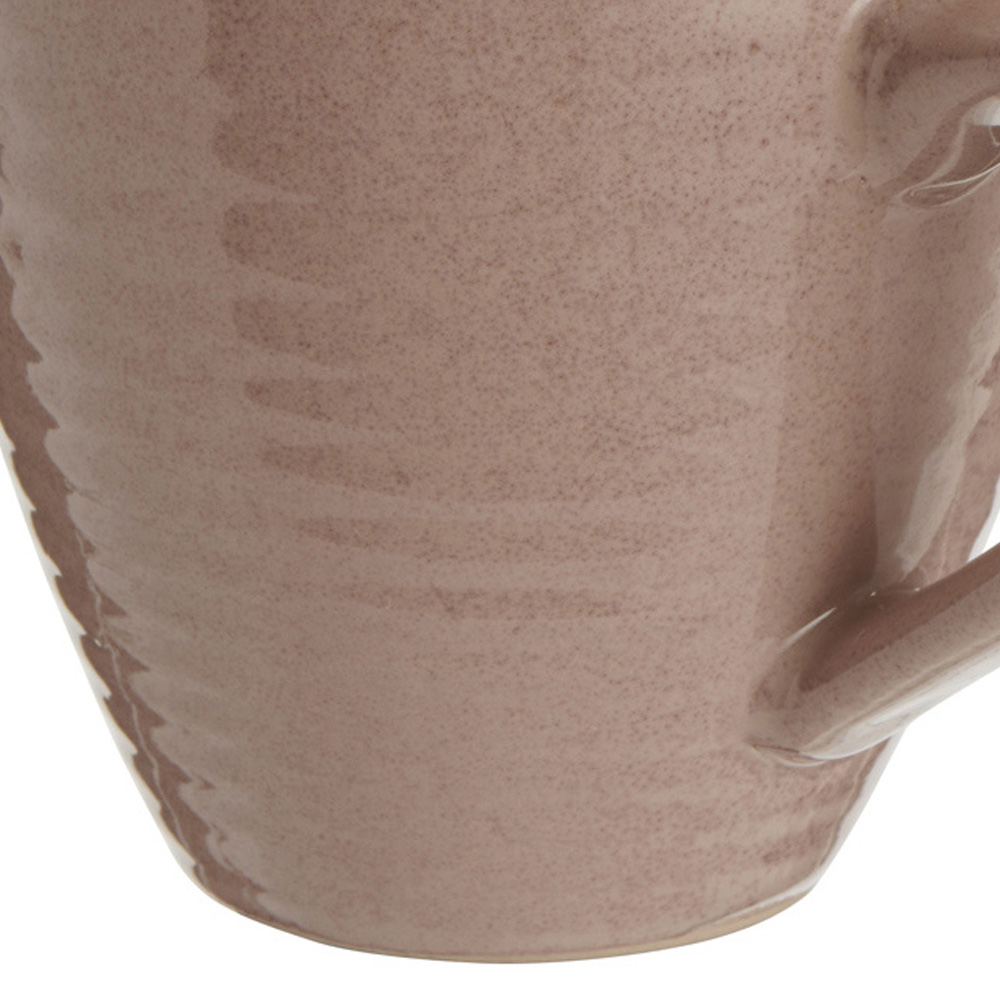 Wilko Pink Ribbed Reactive Glaze Mug Image 5