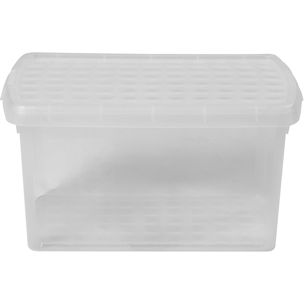 Wham Clip 14L Clear Rectangular Storage Box with Lid 4 Pack Image 3
