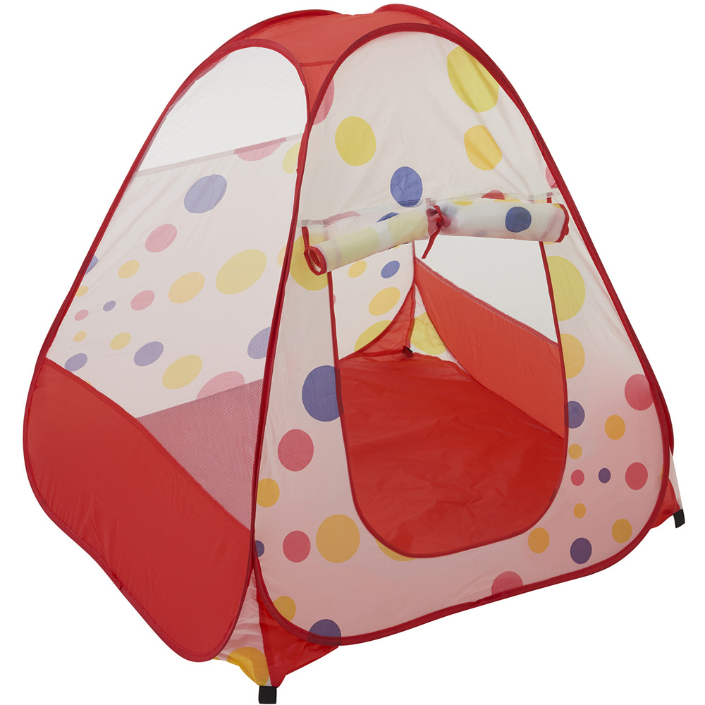 Red Spotty Pop Up Play Tent Image 1